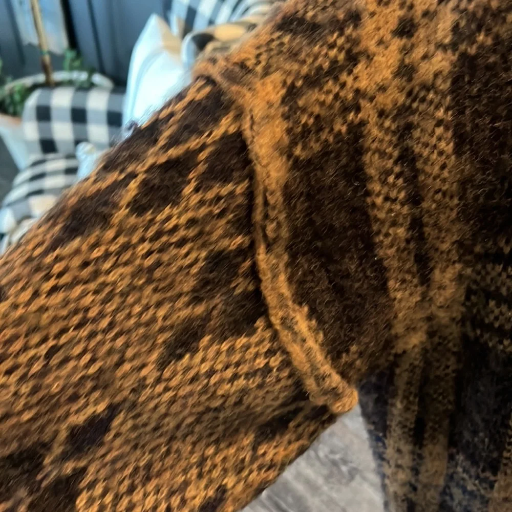 Free People Brown Plaid Button-Up Cardigan - Picture 3 of 7